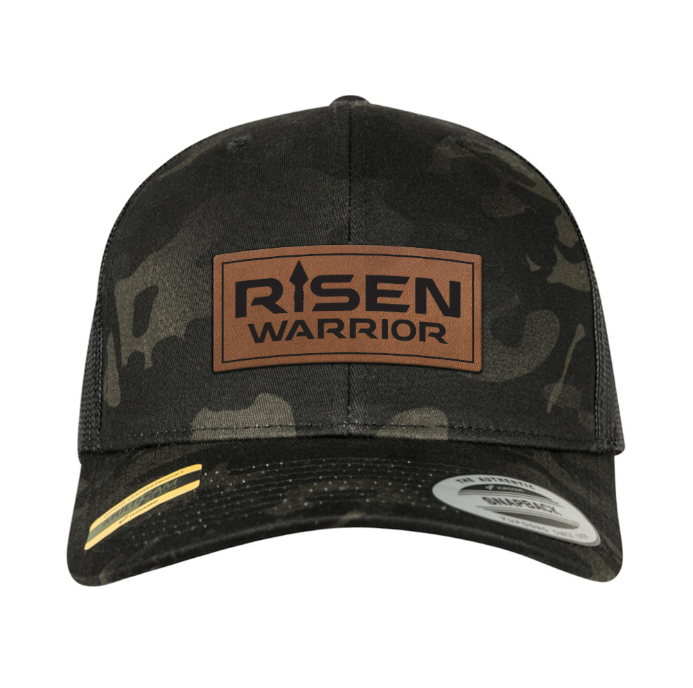 Risen Warrior Logo Leather Patch Snapback