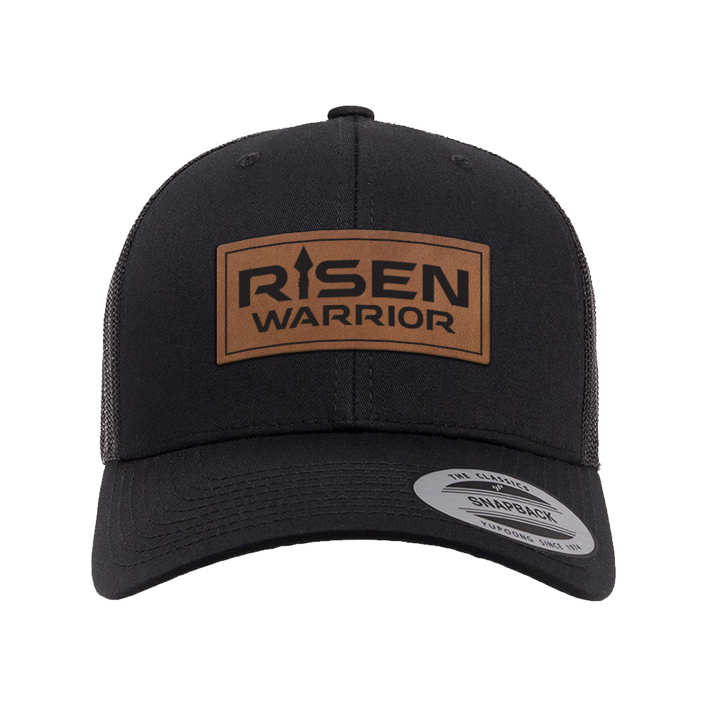 Risen Warrior Logo Leather Patch Snapback