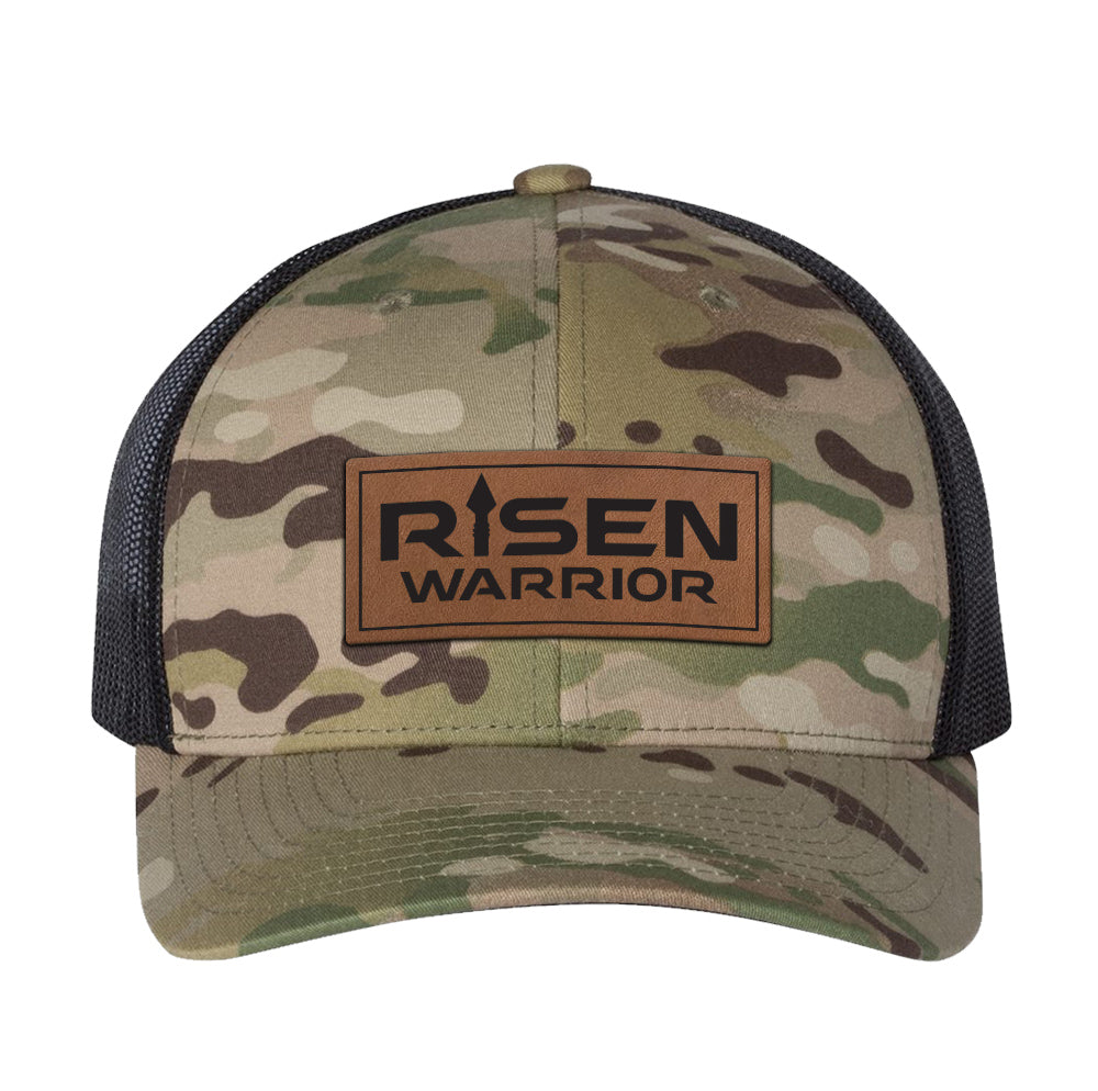 Risen Warrior Logo Leather Patch Snapback