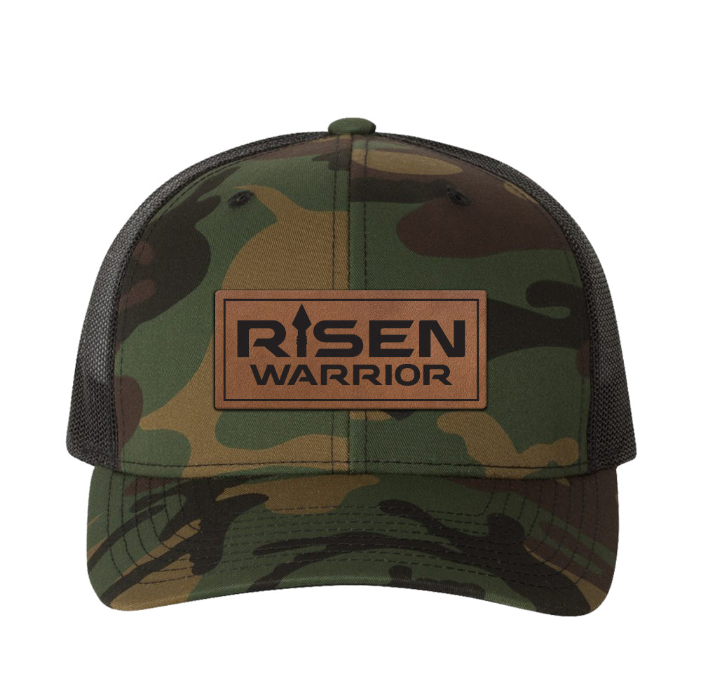 Risen Warrior Logo Leather Patch Snapback